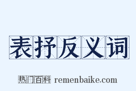 表抒反义词是什么意思的图片